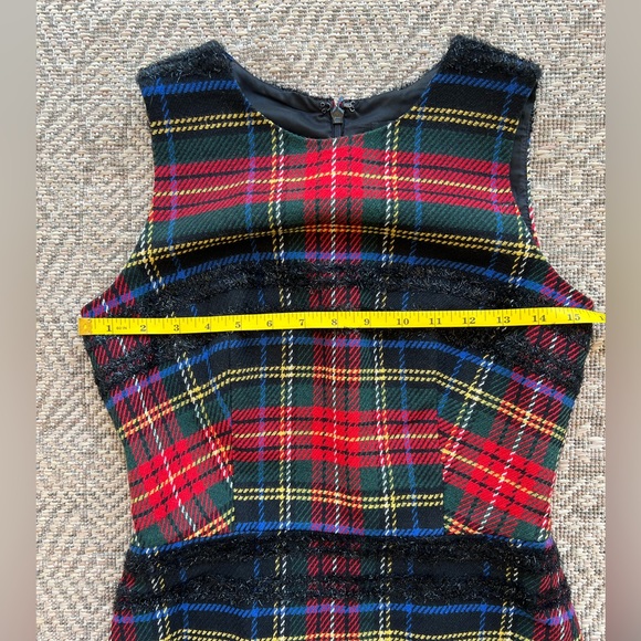 NWOT JCrew Dress Womens Size 0 Sheath Holiday Dress in Lurex Stewart Tartan - Picture 2 of 8